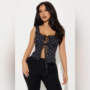 So Sweet Polka Dot Top - Black/White